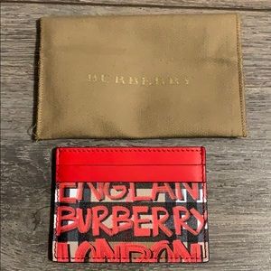EUC Burberry Graffiti Card Case.